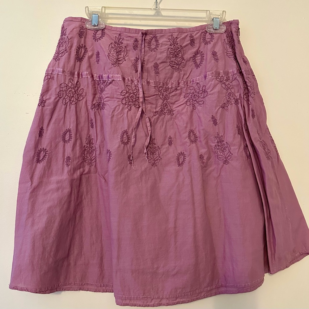 Embroidered Purple Skirt